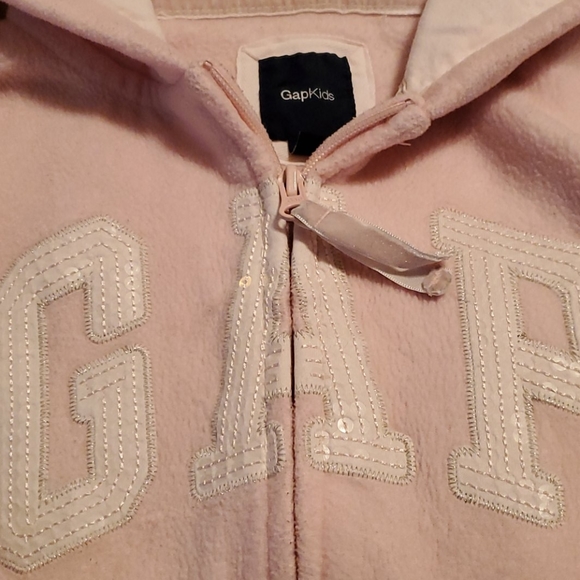 Gapkids pink sequined appliqué zip hoodie - Picture 2 of 3